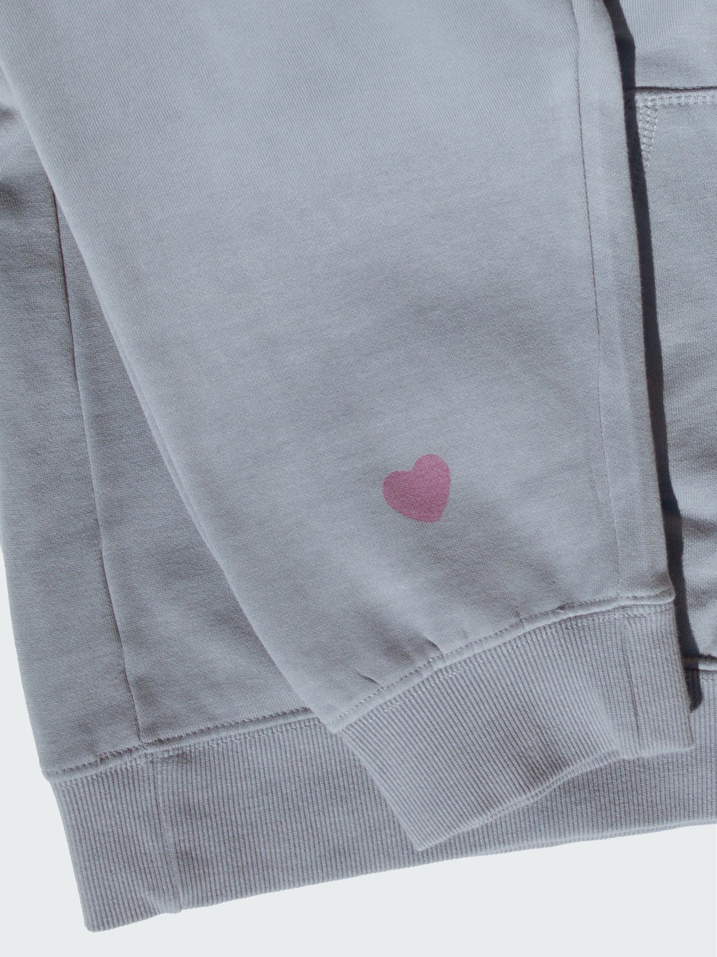 BXRaised Gray Hoodie with Pink Logo